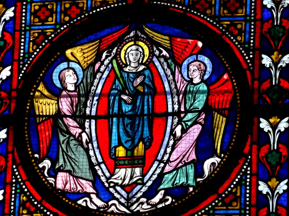 Vitrail, Eglise Notre-Dame, Taverny, Val-d'Oise 