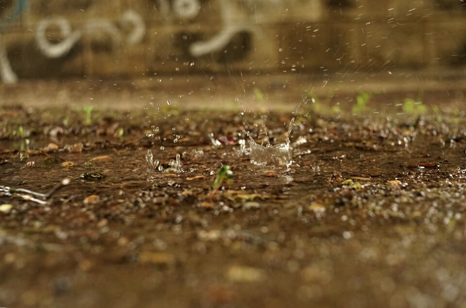 Liquid rain surface tension