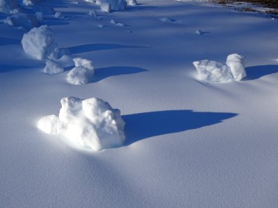 Effet de boules de neige sur une zone enneigée artificiell… 