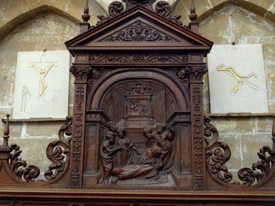 Détail d'une sculpture en bois, Eglise Notre-Dame, Taverny… 