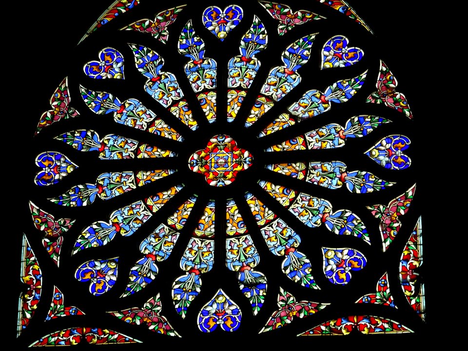 Vitrail, Eglise Notre-Dame, Taverny, Val-d'Oise 