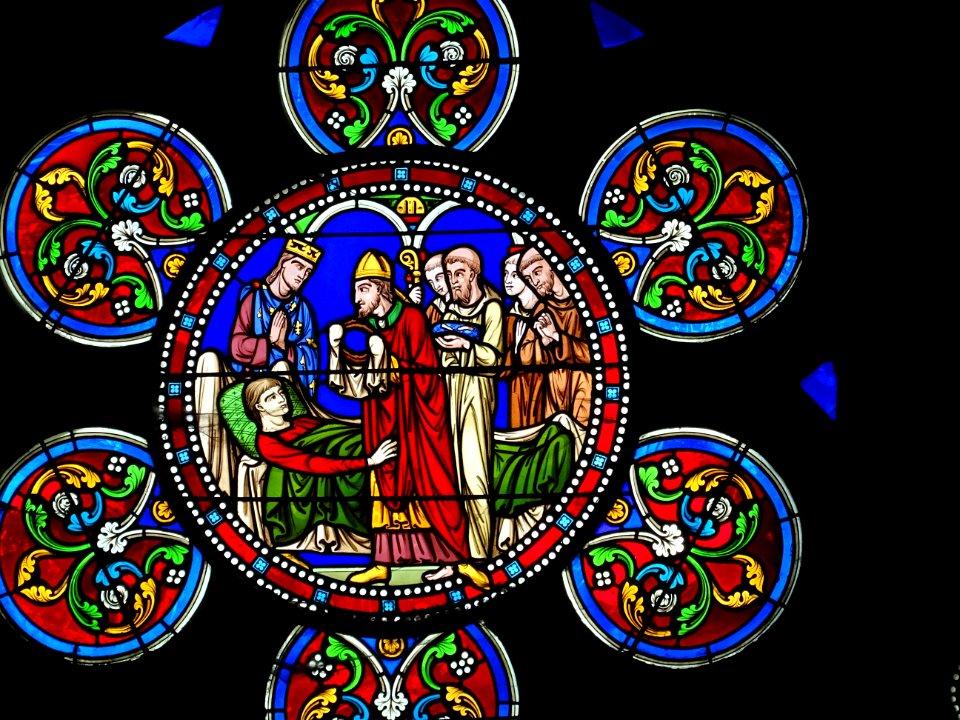 Vitrail, Eglise Notre-Dame, Taverny, Val-d'Oise 