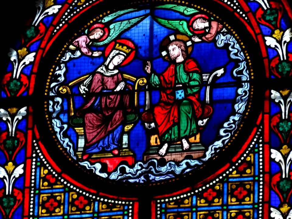 Vitrail, Eglise Notre-Dame, Taverny, Val-d'Oise 