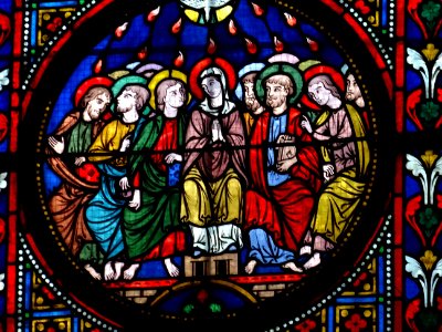 Vitrail, Eglise Notre-Dame, Taverny, Val-d'Oise 