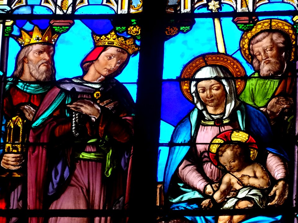 Vitrail, église Saint-Eugène-Sainte-Cécile, rue Sainte Céc… 