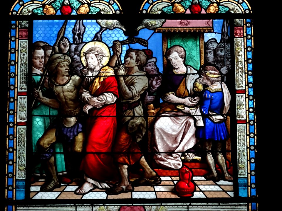 Vitrail, église Saint-Eugène-Sainte-Cécile, rue Sainte Céc… 