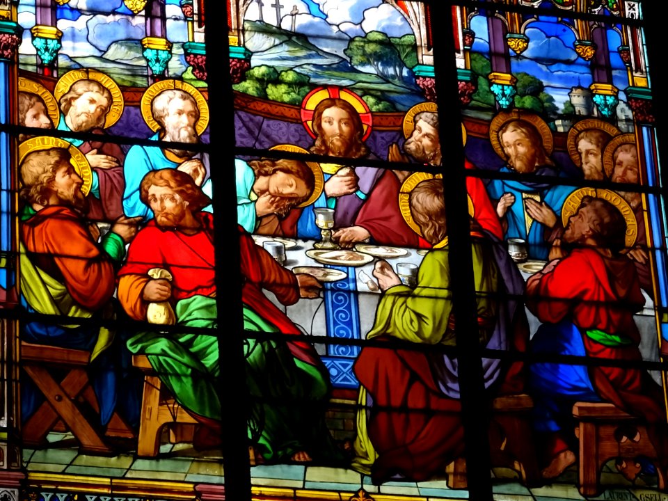 Vitrail, église Saint-Eugène-Sainte-Cécile, rue Sainte Céc… 