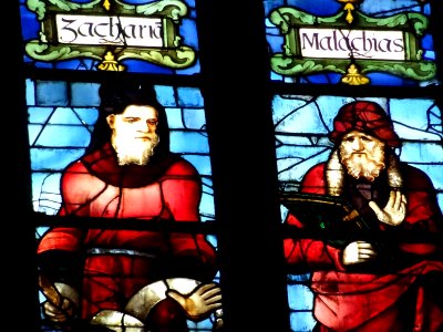 Vitraux Zacharia et Malachias, cathédrale Saint-Pierre… 