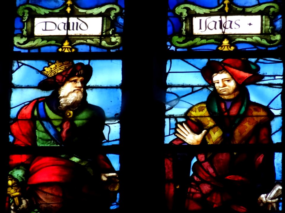 Vitraux David et Isaias (Saint Isaïe), cathédrale Sain… 