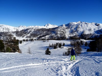Le grand replat sous le versant italien du Colleto verde 