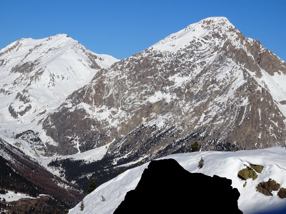 La Pointe des Trois Scies et Le Mont Chaberton 