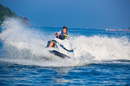 Water boat ocean photo