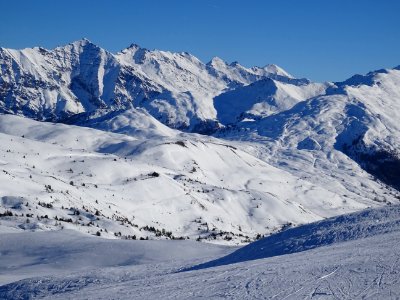 Vue depuis le Sommet des Anges, sur les pentes au-dessus d… 