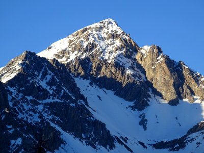 Le Mont Chaberton depuis la piste 100 qui descent depuis l… 