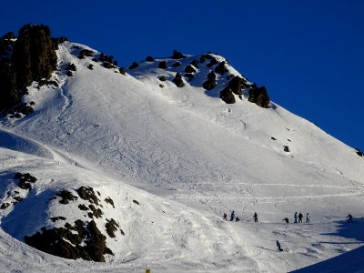 Non loin de l'arrivée du télésiège du Rocher de l' Aigle, … 