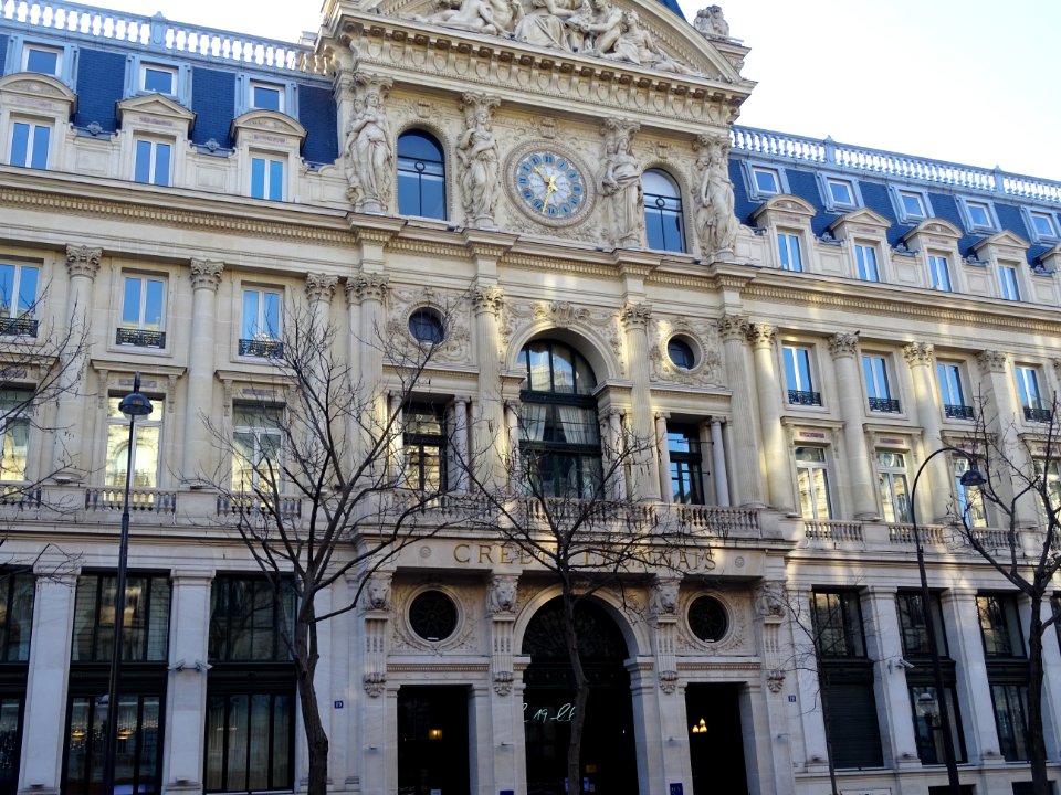 Façade du Crédit Lyonnais, 14 boulevard Poissonnière, 9ème… 