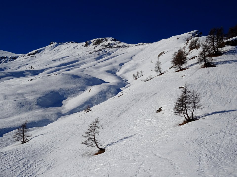Effets de pente, de neige et de relief, sous la Rouya 