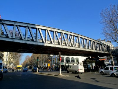 Métro aérien, boulevard de Rochechouart, boulevard de la C… 
