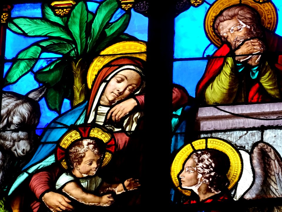 Vitrail, église Saint-Eugène-Sainte-Cécile, rue Sainte Céc… 