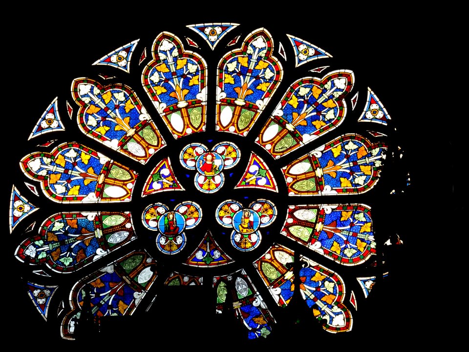 Vitrail, église Saint-Eugène-Sainte-Cécile, rue Sainte Céc… 