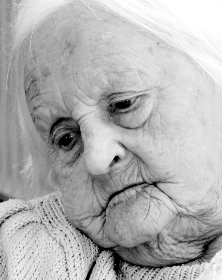 Old people's home human face