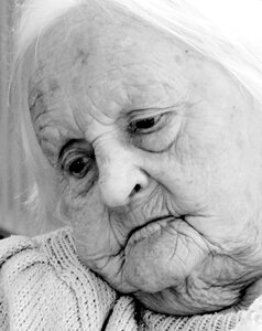 Old people's home human face