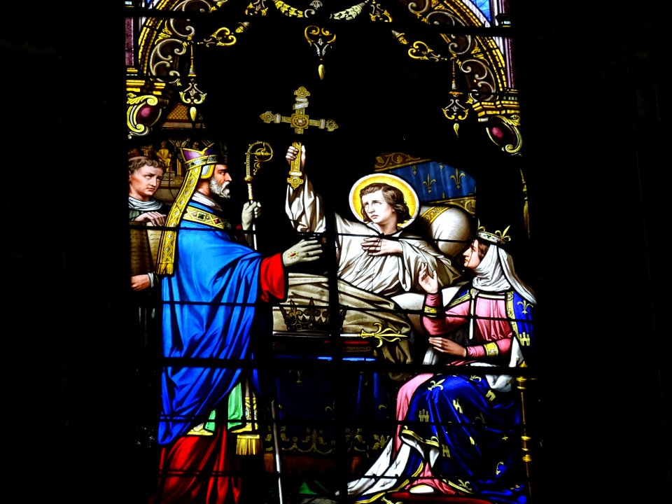Vitrail, cathédrale Saint-Louis, Blois, Loir-et-Cher 