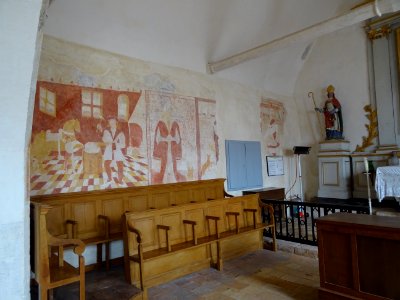 Fresque murale, église Saint-Nicolas, Saint-Nicolas-des-Mo… 