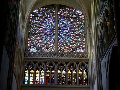 Rosace, cathédrale Saint-Gatien, Tours, Indre-et-Loire 