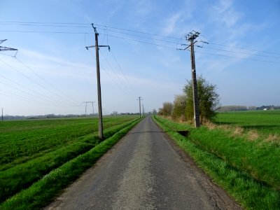 Rue de Meung entre Dry et Beaugency, Loiret 