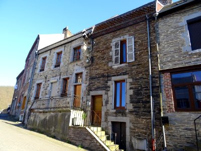 Maisons en schistes, Fumay, Ardennes 