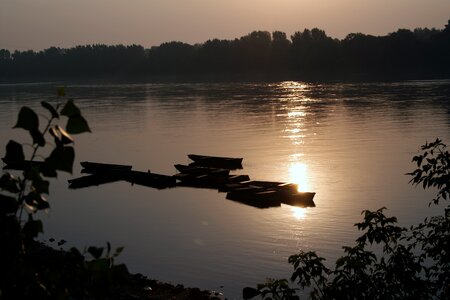 Sunrise the danube scape