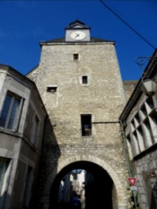 La porte de la Tour de l'horloge, Beaugency, Loiret 