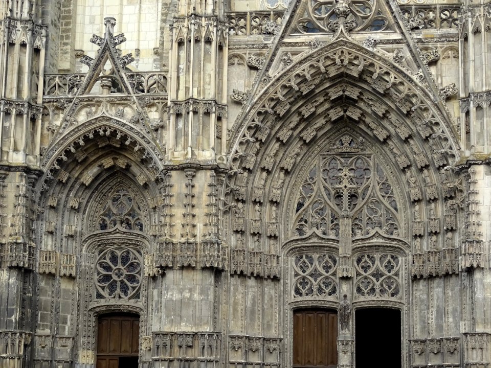 Portails de la cathédrale Saint-Gatien, Tours, Indre-et-Lo… 