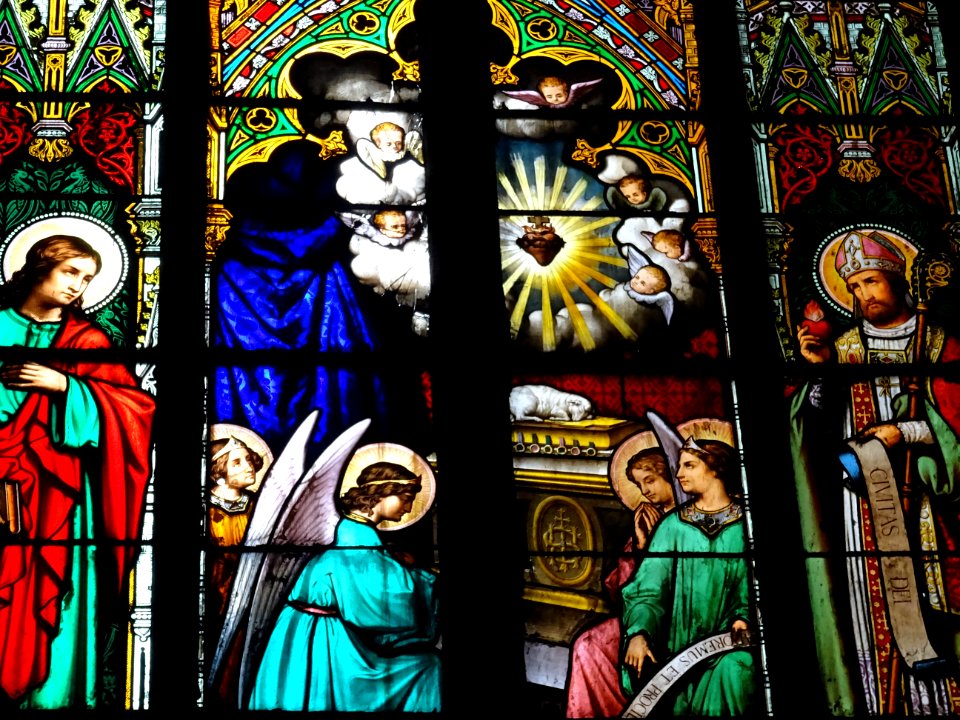 Vitrail, cathédrale Saint-Gatien, Tours, Indre-et-Loire 