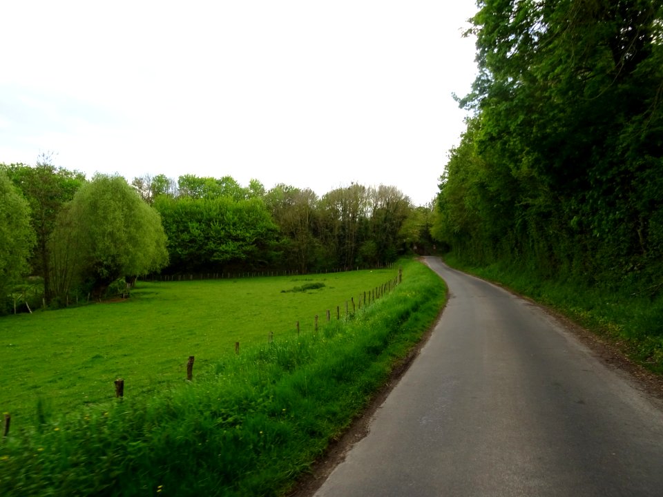 Route d'Anet avant d'arriver à Houdan, Yvelines 