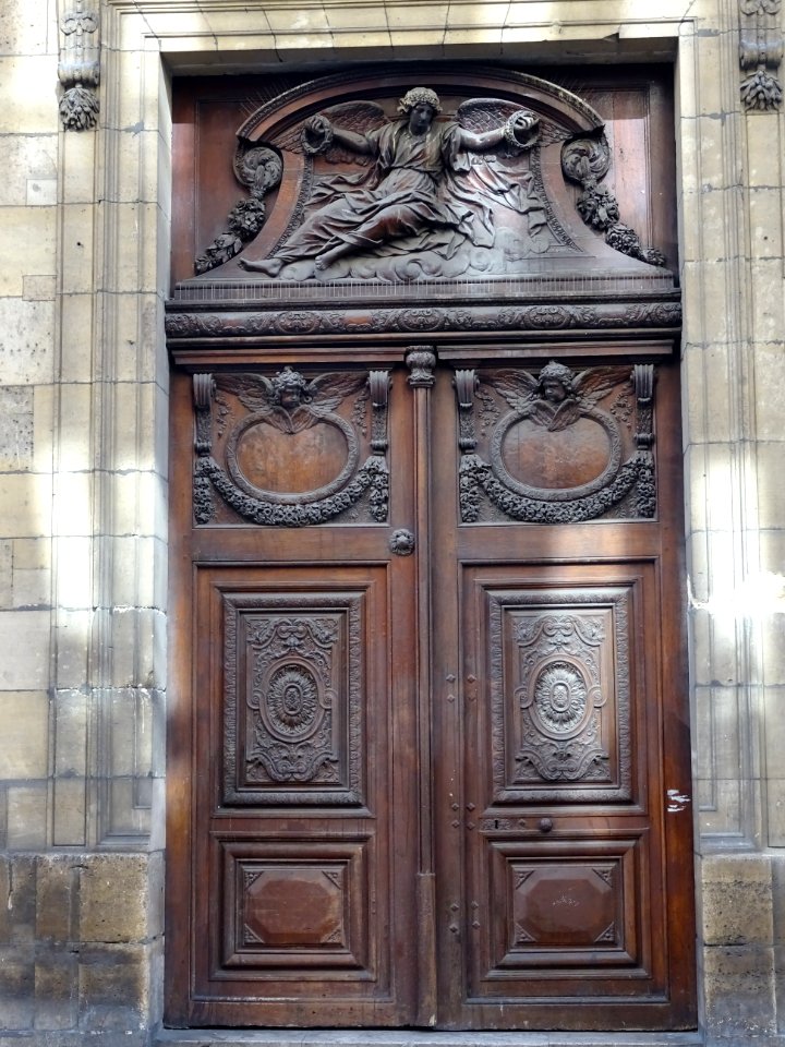 Porte en bois, église Saint-Nicolas-du-Chardonnet, 23 rue … 