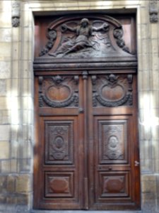 Porte en bois, église Saint-Nicolas-du-Chardonnet, 23 rue … 