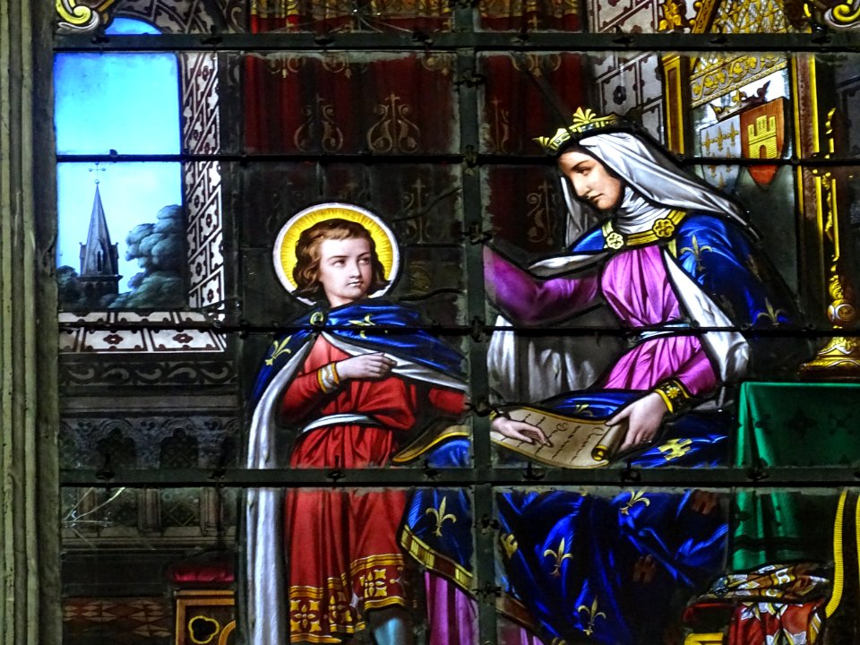 Vitrail, cathédrale Saint-Louis, Blois, Loir-et-Cher 