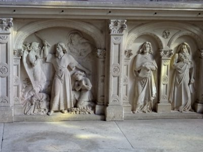 Détail de l'autel, église Saint-André à Château-Renault, I… 