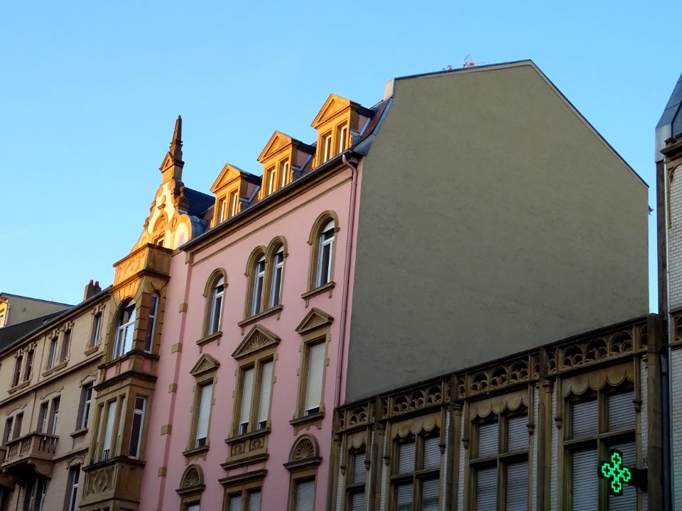 Façades d'immeubles, Thionville, Moselle 