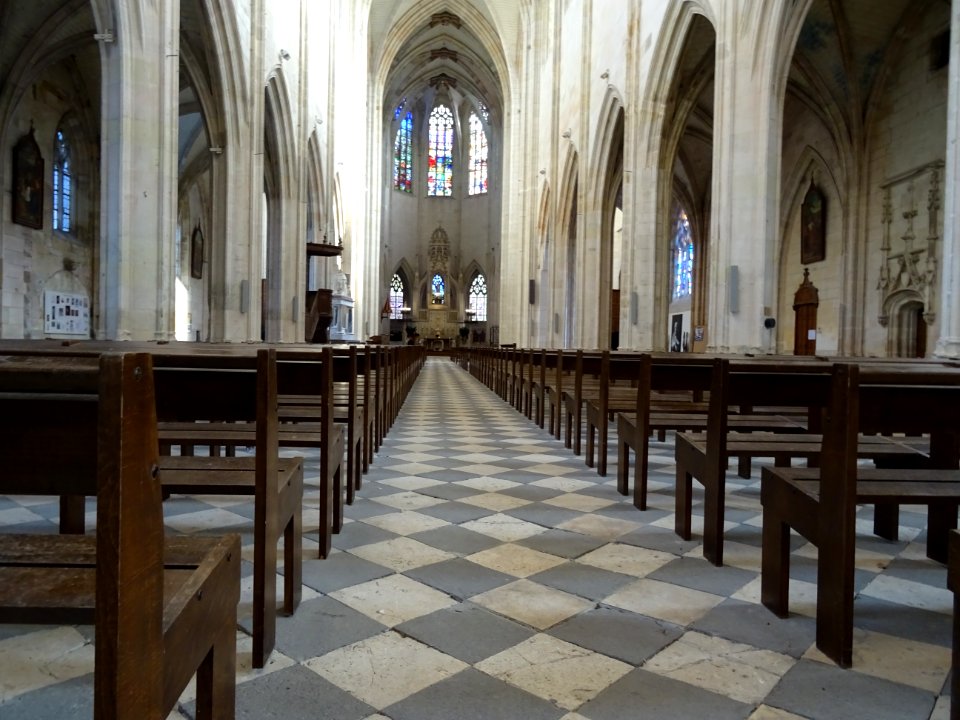 Nef, basilique Notre-Dame de Cléry-Saint-André, Loiret 