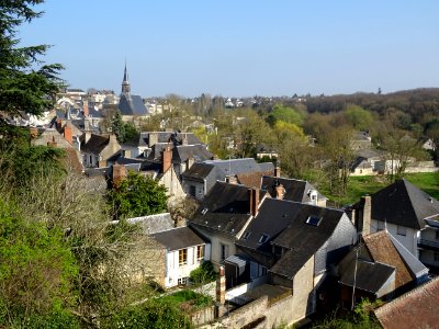 Les toits et l'église Saint-André, à Château-Renault, Indr… 
