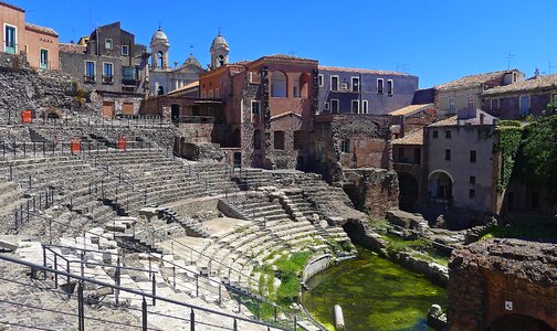 Roman theatre italy monument photo