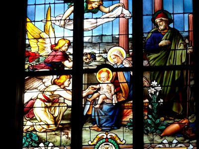 Vitrail, cathédrale Saint-Louis, Blois, Loir-et-Cher 