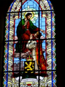 Vitrail St Joseph, protégez la Belgique, église Saint-Ma… 