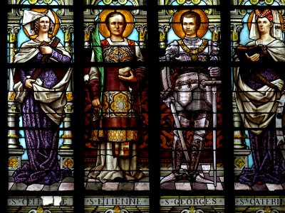 Vitraux, Ste Célestine, St Etienne, St Georges, Ste Cateri… 