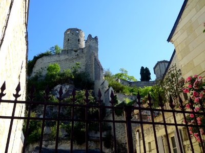 Vue sur la Forteresse royale de Chinon, vue depuis la rue … 