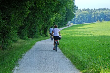 Leisure cycle path away photo