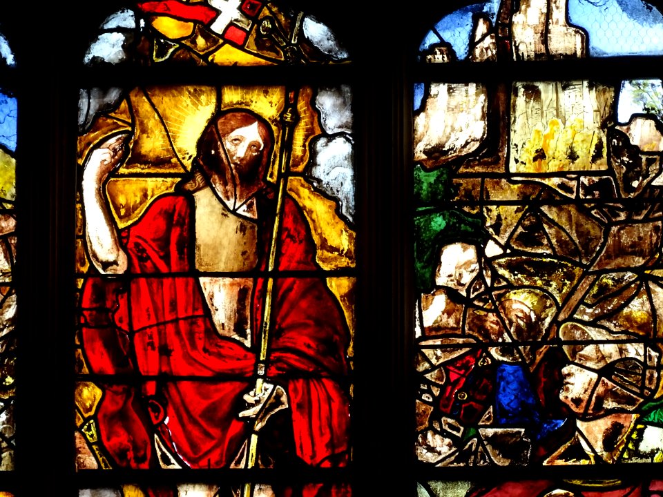 Vitrail, église Saint-Martin, Triel-sur-Seine, Yvelines 